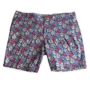 OXFORD LADS Blue Floral Shorts Preppy Coastal Prep Summer Golf Style